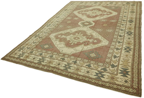 8x11 Beige Vintage Large Area Rug - 49768