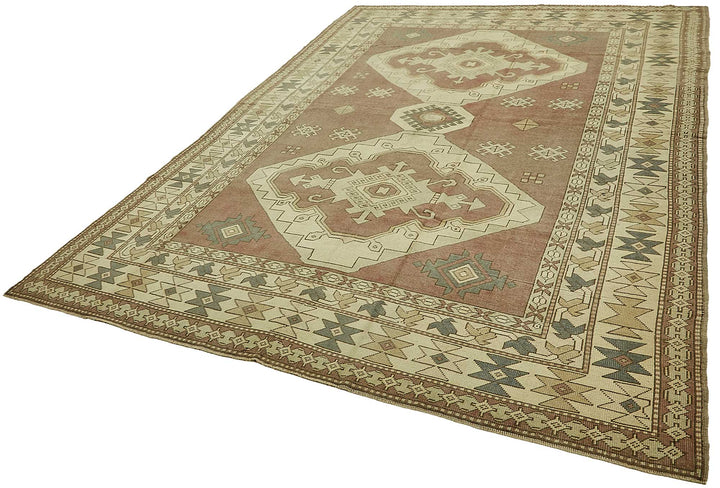 8x11 Beige Vintage Large Area Rug - 49768