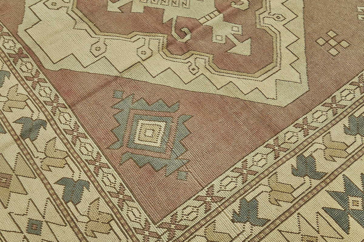 8x11 Beige Vintage Large Area Rug - 49768