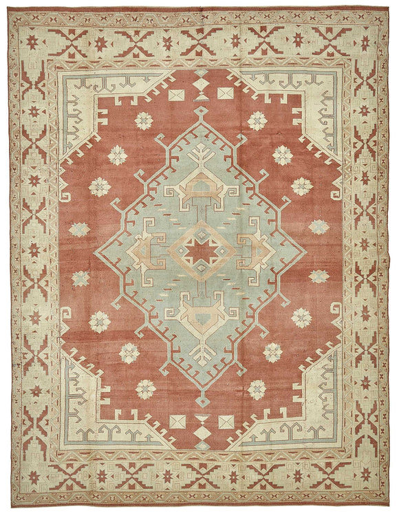 9x11 Beige Vintage Large Area Rug - 49769
