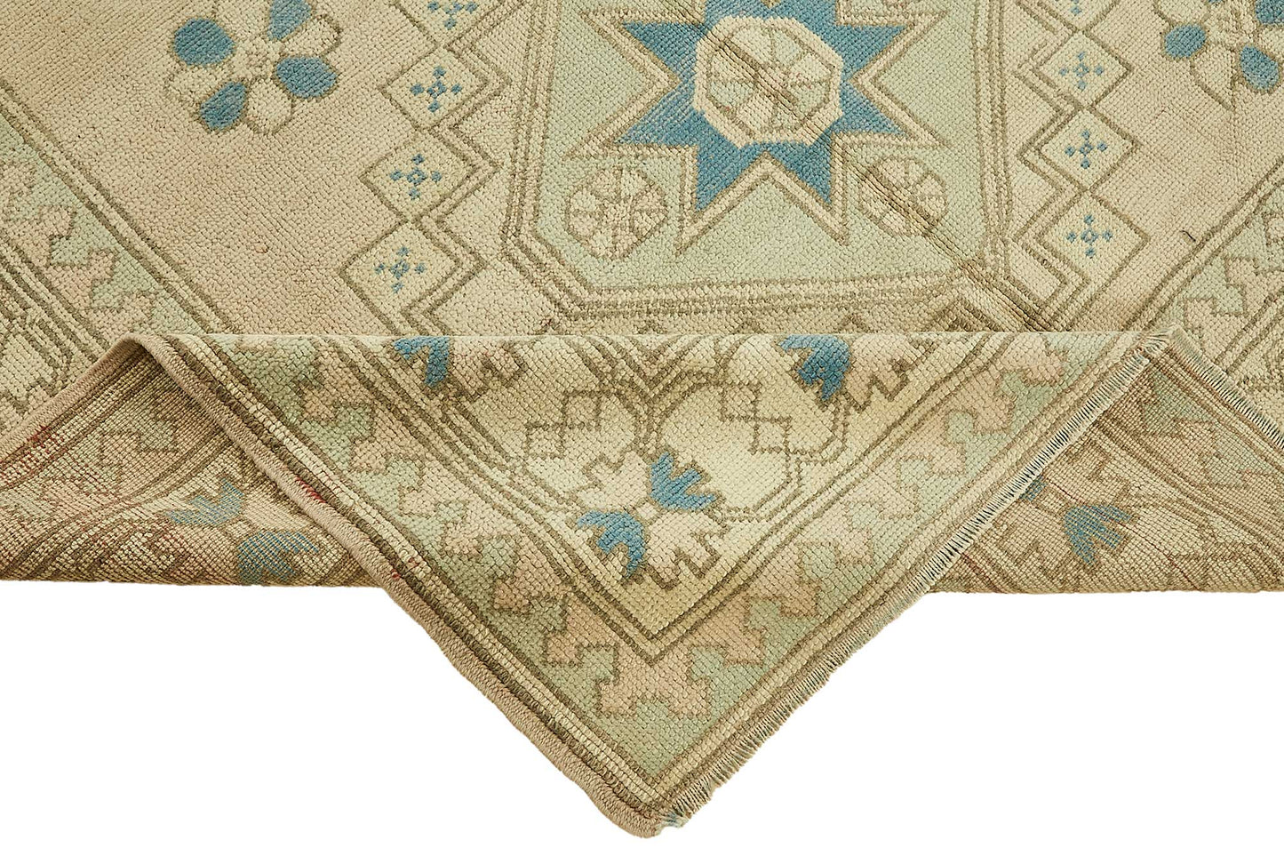 6x9 Beige Handmade Oriental Rug - 49772