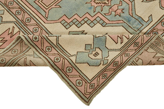 6x9 Beige Handmade Oriental Rug - 49773