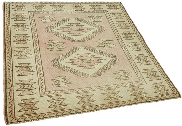 4x4 Beige Small Oriental Rug - 49775