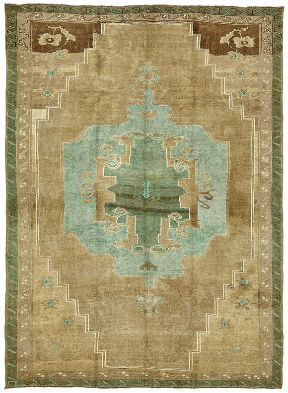 7x9 Beige Handmade Oriental Rug - 49776