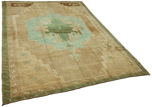 7x9 Beige Handmade Oriental Rug - 49776