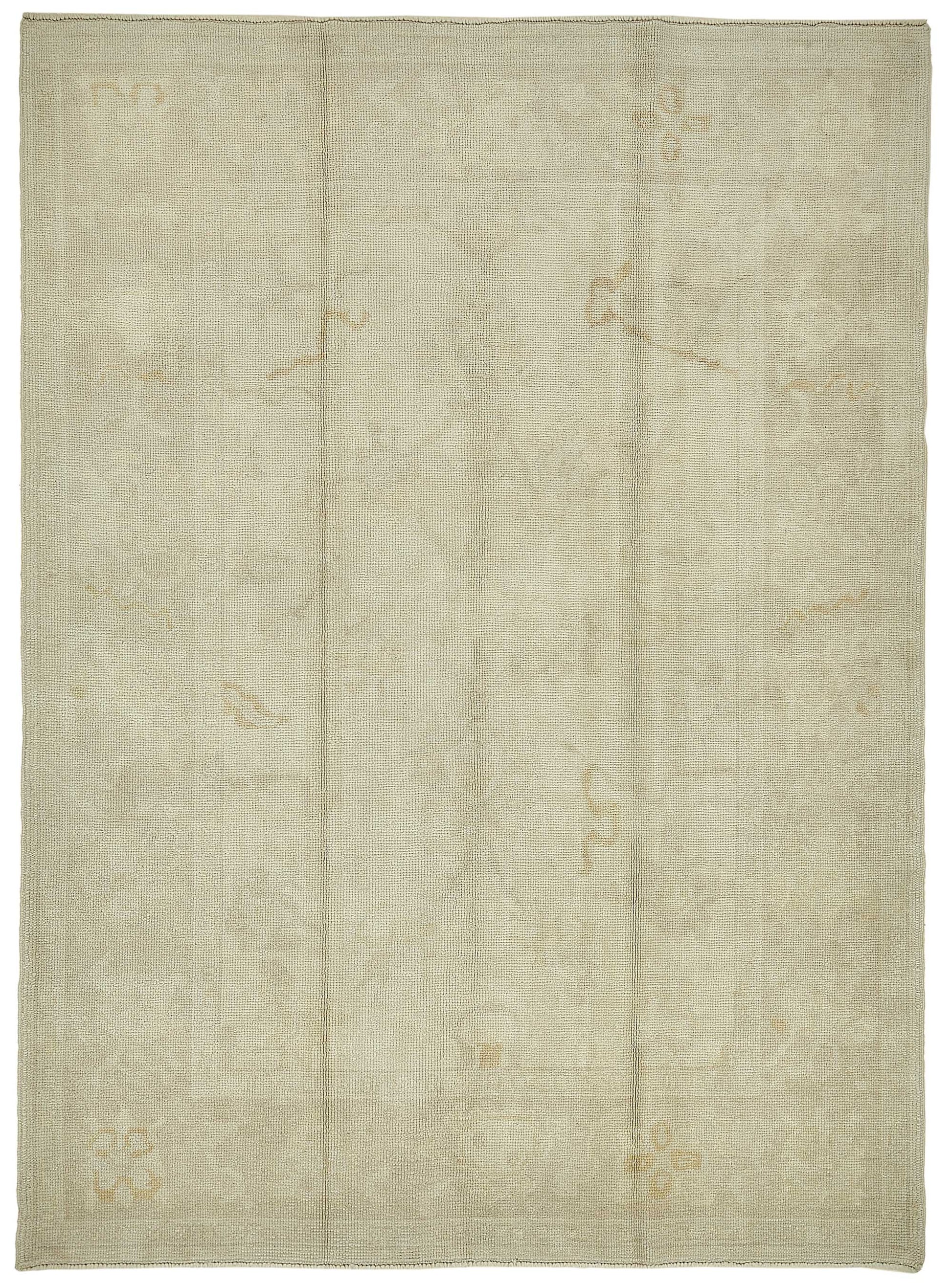 6x9 Beige Handmade Oriental Rug - 49777