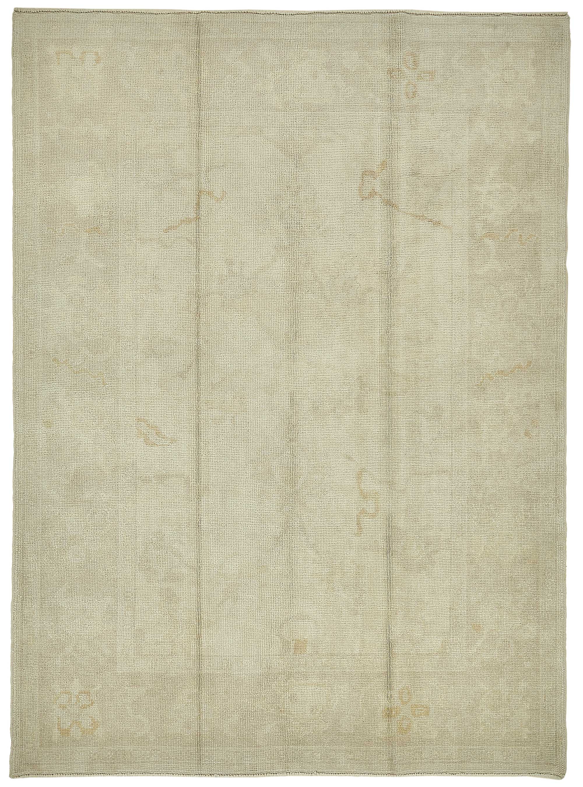 6x9 Beige Handmade Oriental Rug - 49777