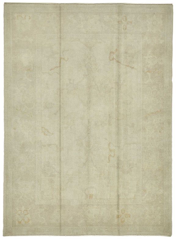 6x9 Beige Handmade Oriental Rug - 49777