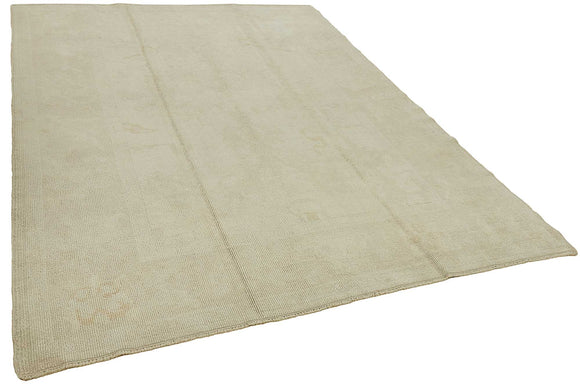 6x9 Beige Handmade Oriental Rug - 49777