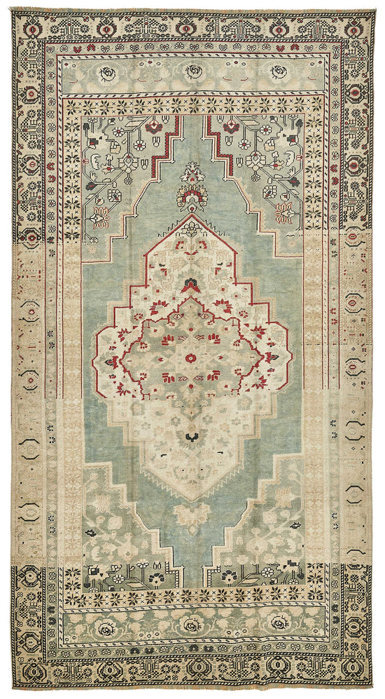 6x10 Beige Handmade Oriental Rug - 49778