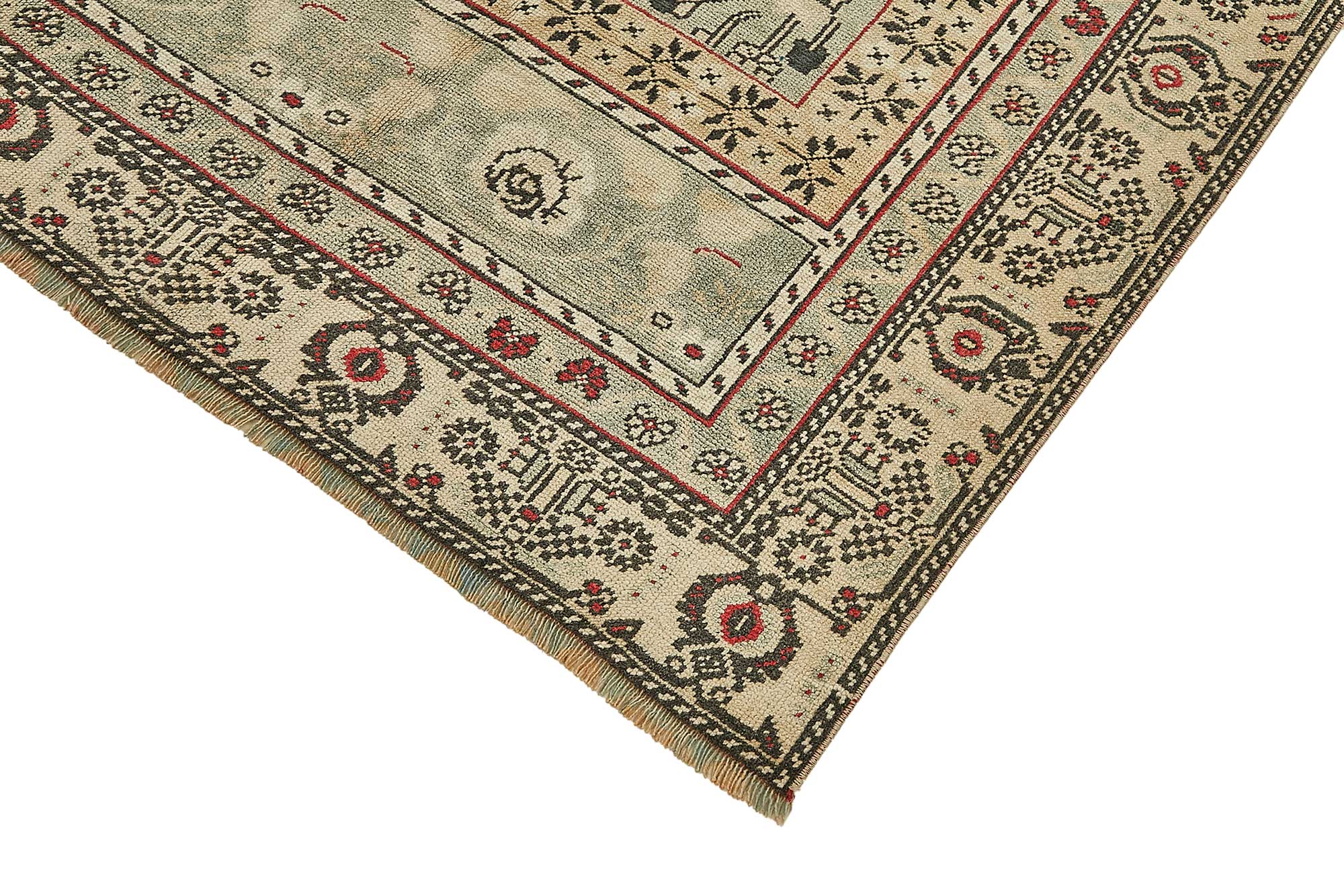 6x10 Beige Handmade Oriental Rug - 49778
