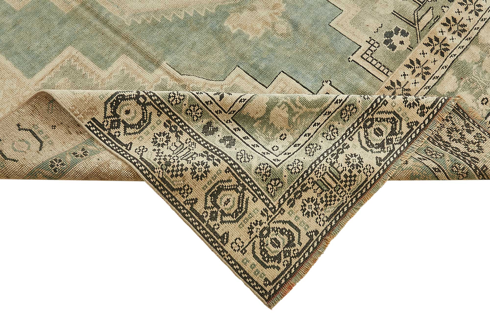 6x10 Beige Handmade Oriental Rug - 49778