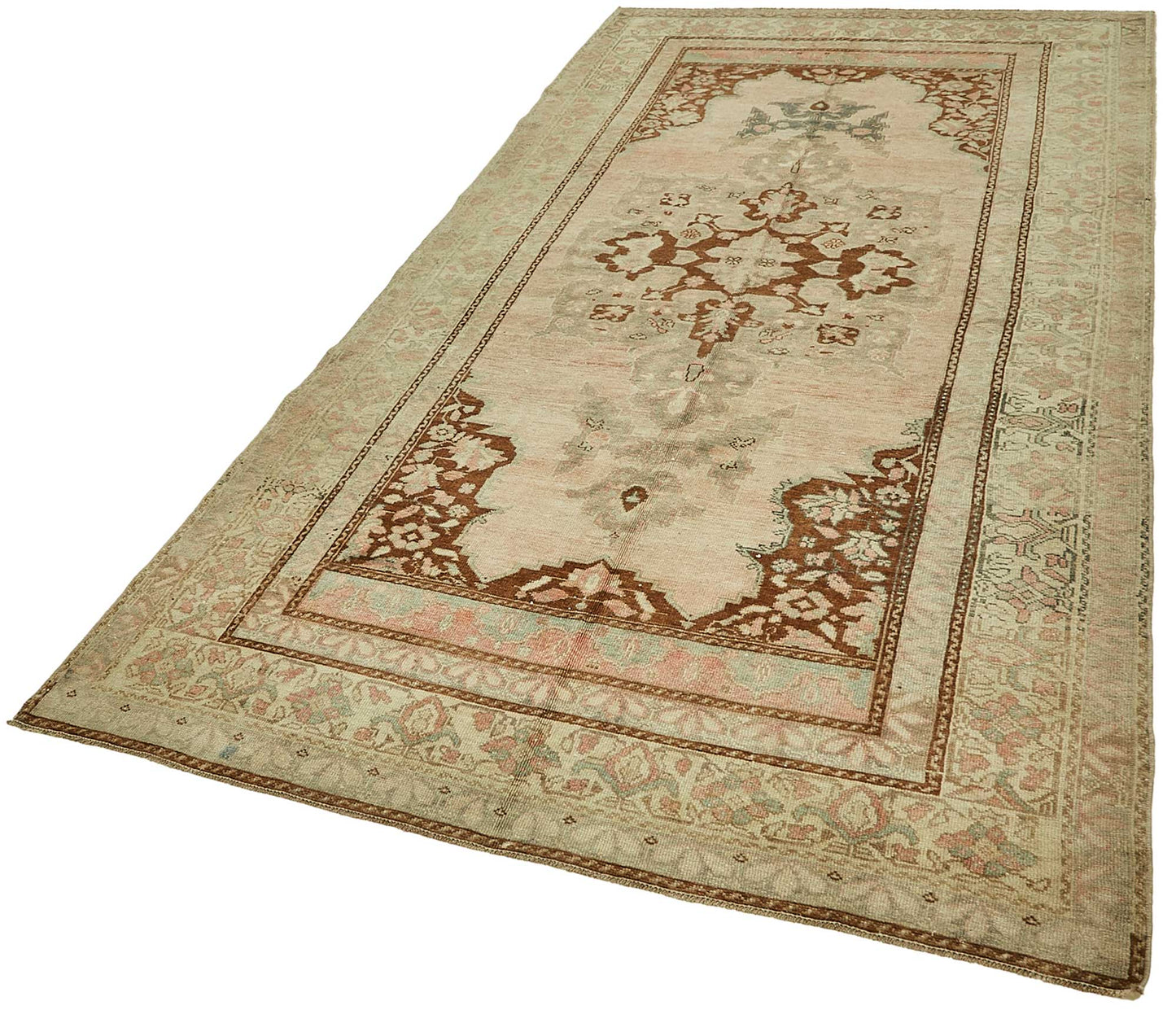 5x10 Beige Handmade Oriental Rug - 49779
