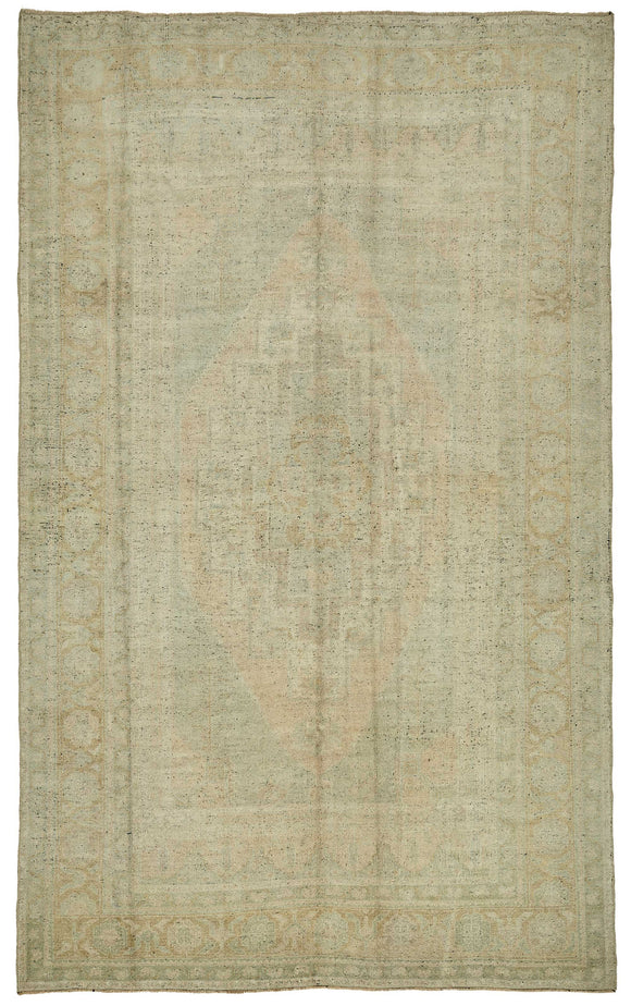 5x9 Beige Handmade Oriental Rug - 49780
