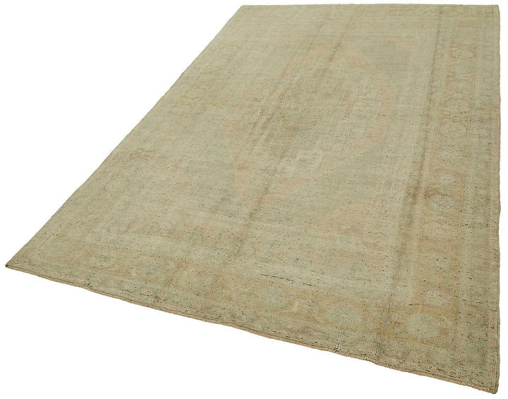 5x9 Beige Handmade Oriental Rug - 49780