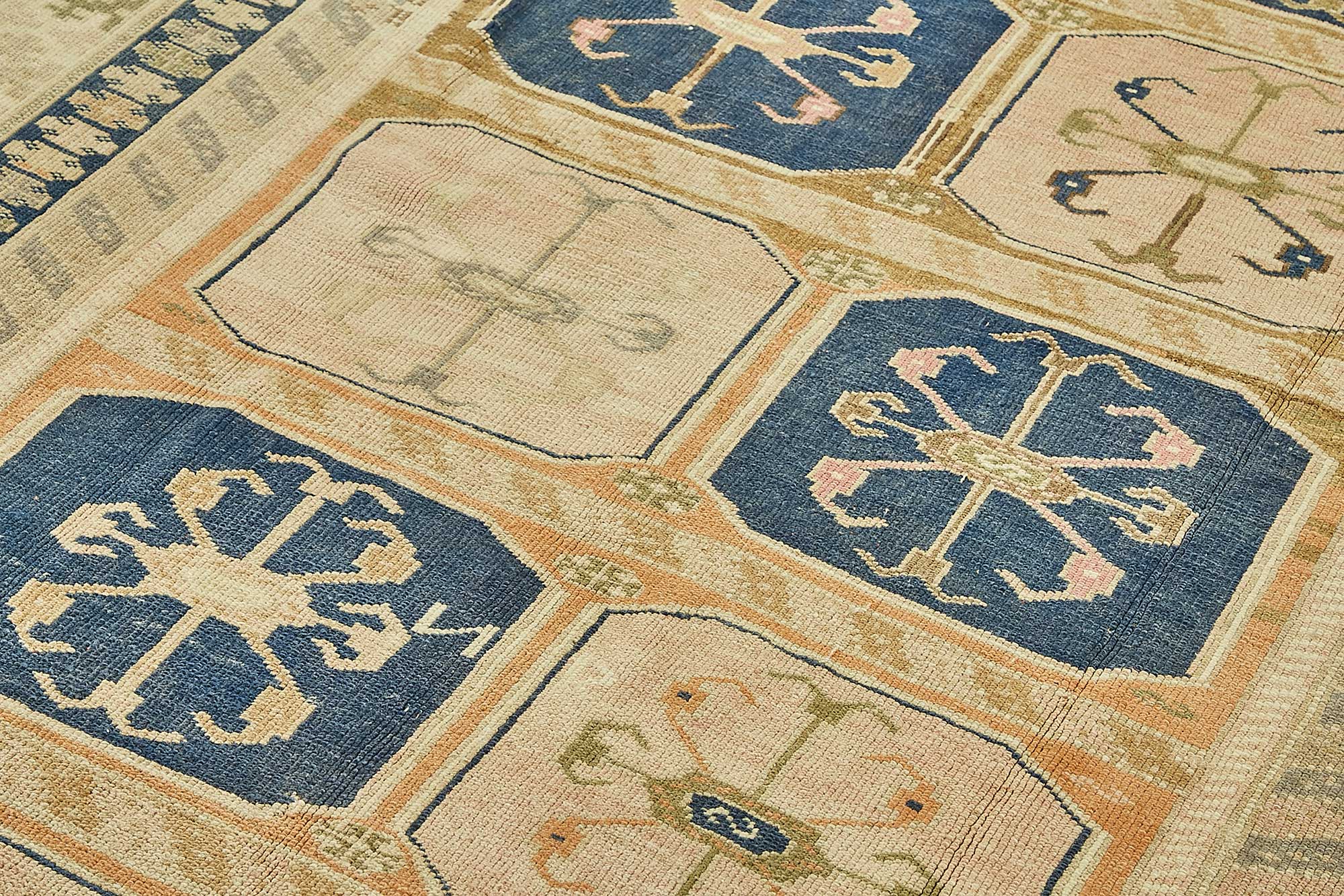 5x8 Beige Handmade Oriental Rug - 49782