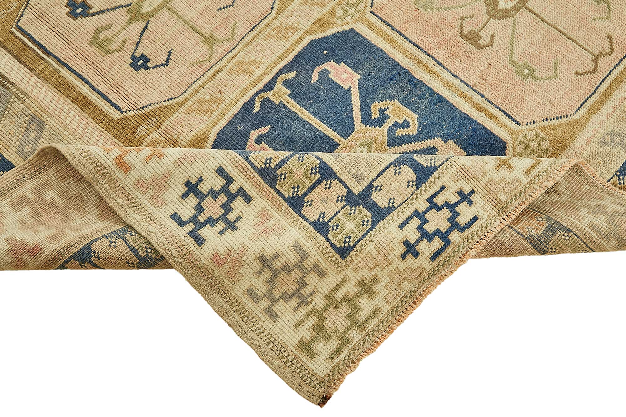 5x8 Beige Handmade Oriental Rug - 49782