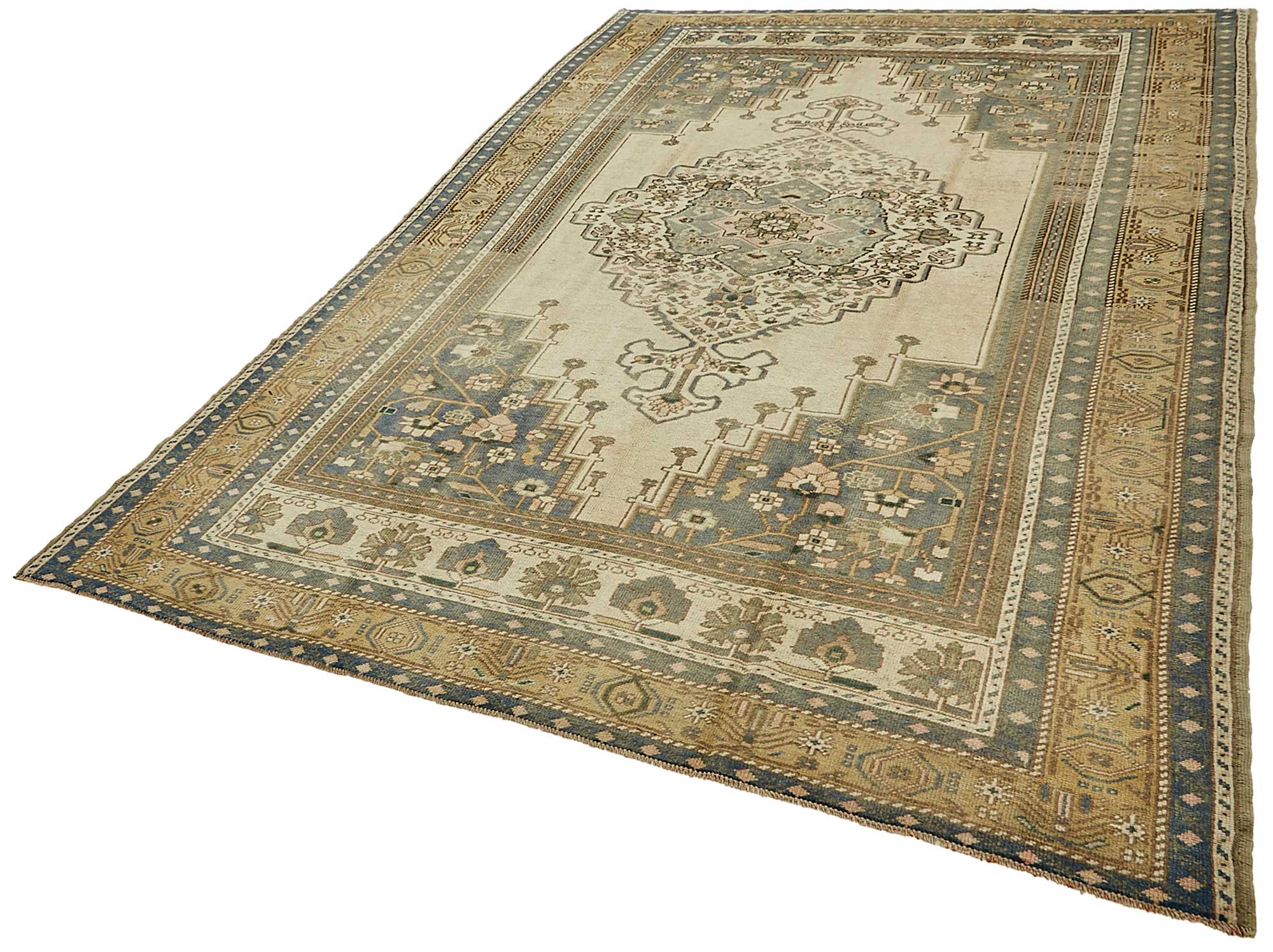 6x10 Beige Handmade Oriental Rug - 49784