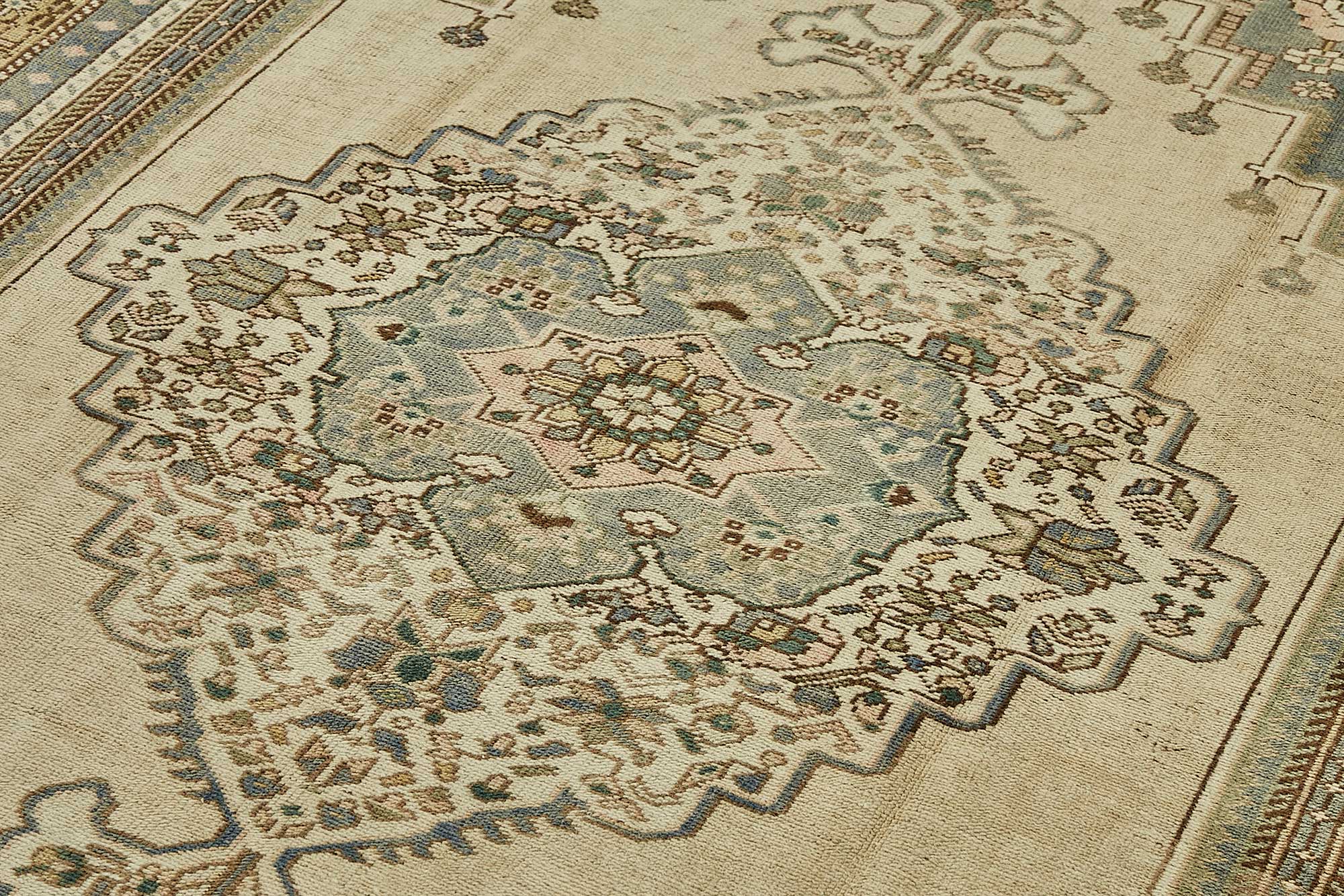 6x10 Beige Handmade Oriental Rug - 49784