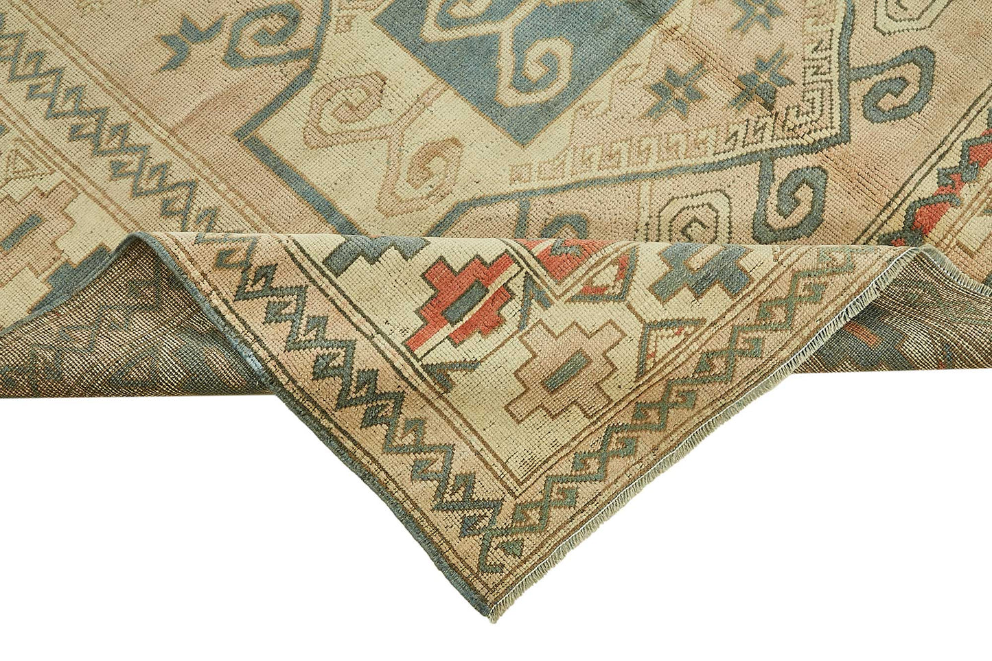 6x8 Beige Handmade Oriental Rug - 49785