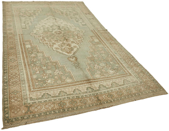 6x11 Beige Handmade Oriental Rug - 49786