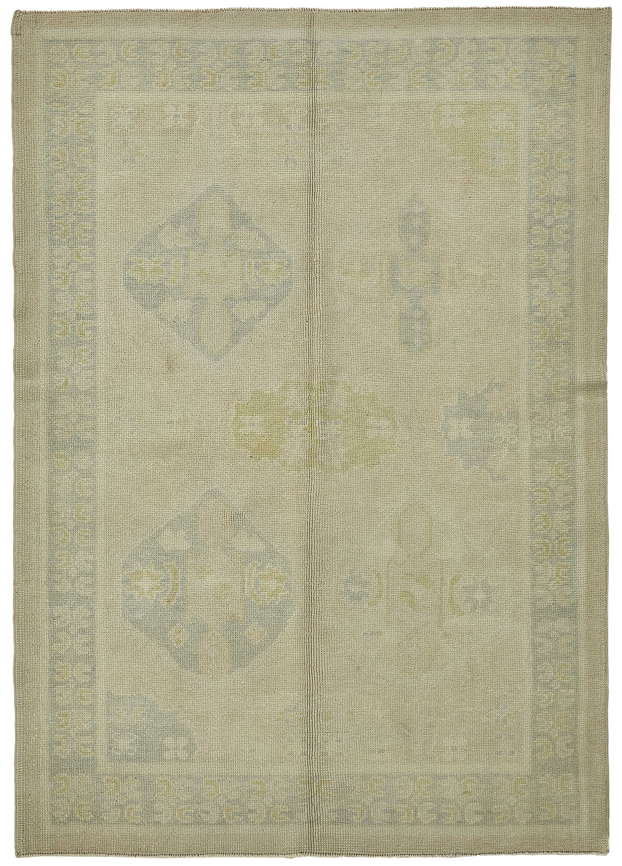 5x7 Beige Handmade Oriental Rug - 49787