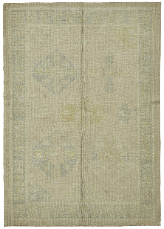 5x7 Beige Handmade Oriental Rug - 49787