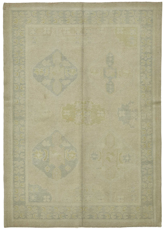5x7 Beige Handmade Oriental Rug - 49787