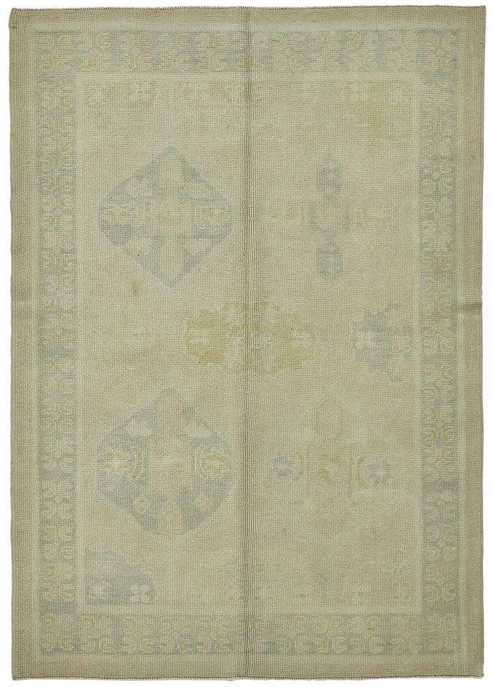5x7 Beige Handmade Oriental Rug - 49787