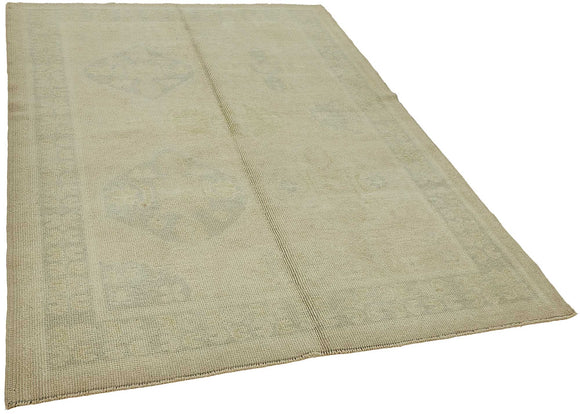 5x7 Beige Handmade Oriental Rug - 49787