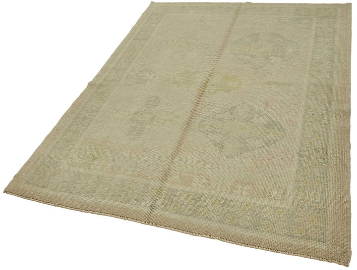 5x7 Beige Handmade Oriental Rug - 49787