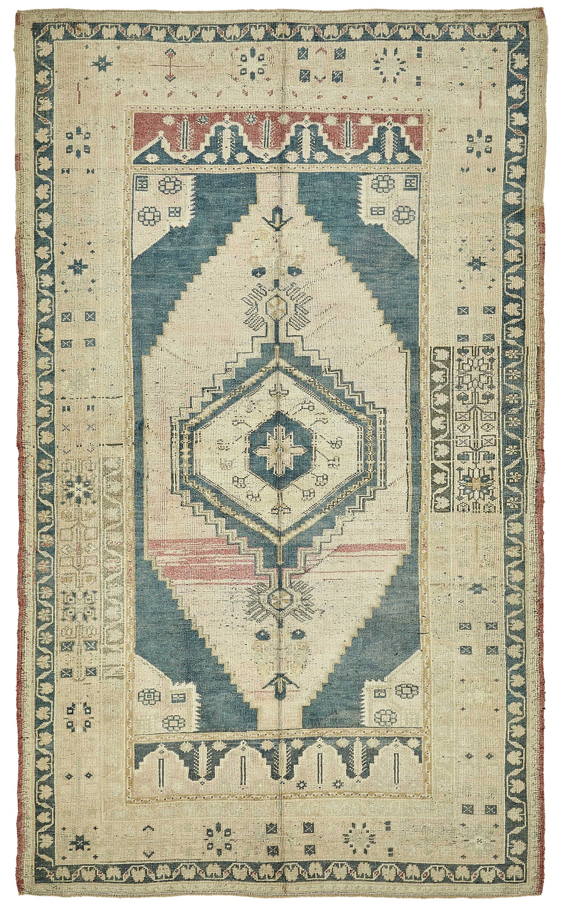 5x8 Beige Handmade Oriental Rug - 49790