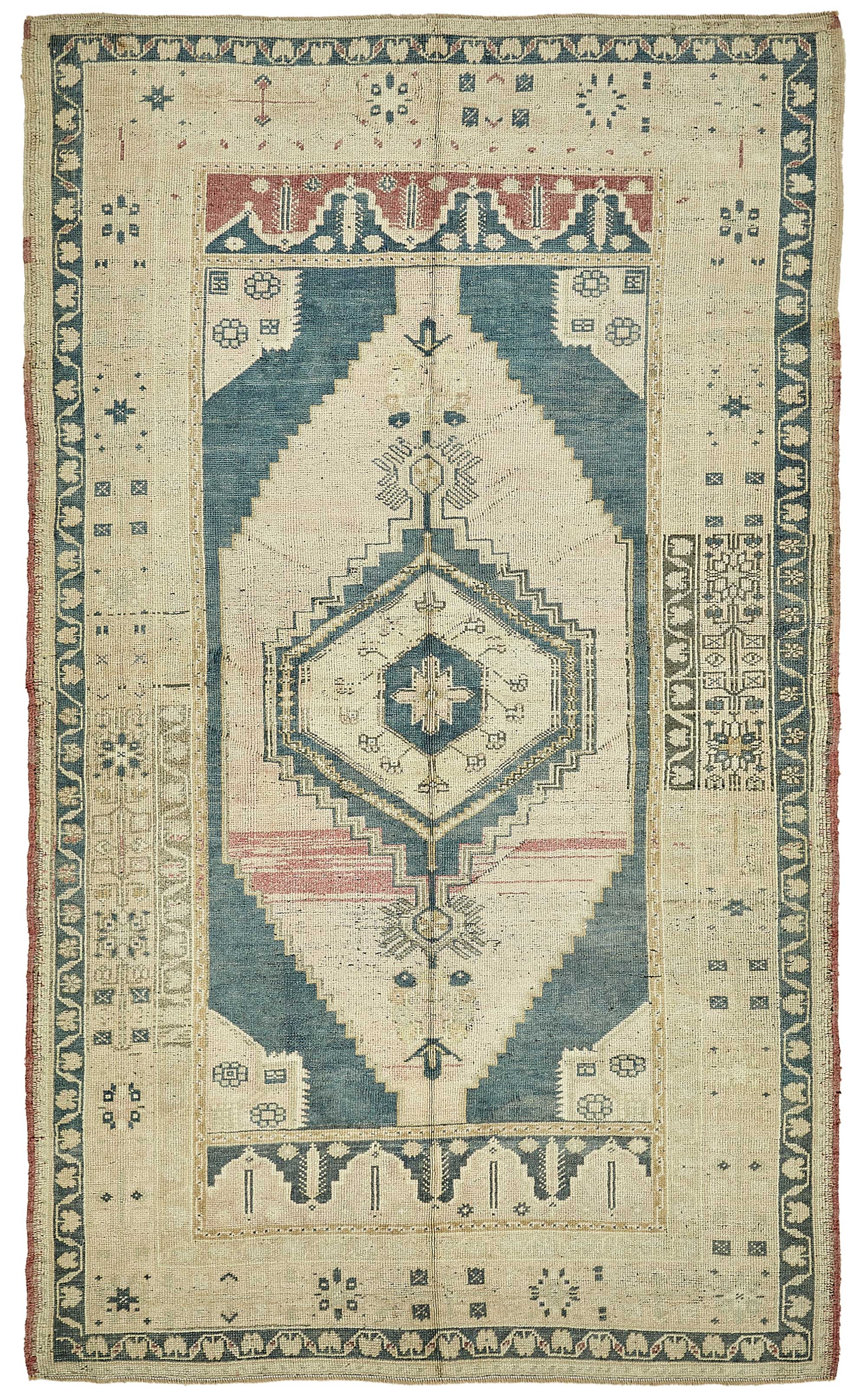 5x8 Beige Handmade Oriental Rug - 49790
