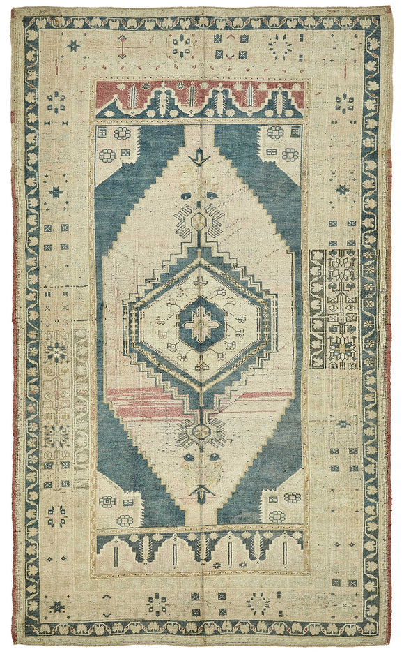 5x8 Beige Handmade Oriental Rug - 49790