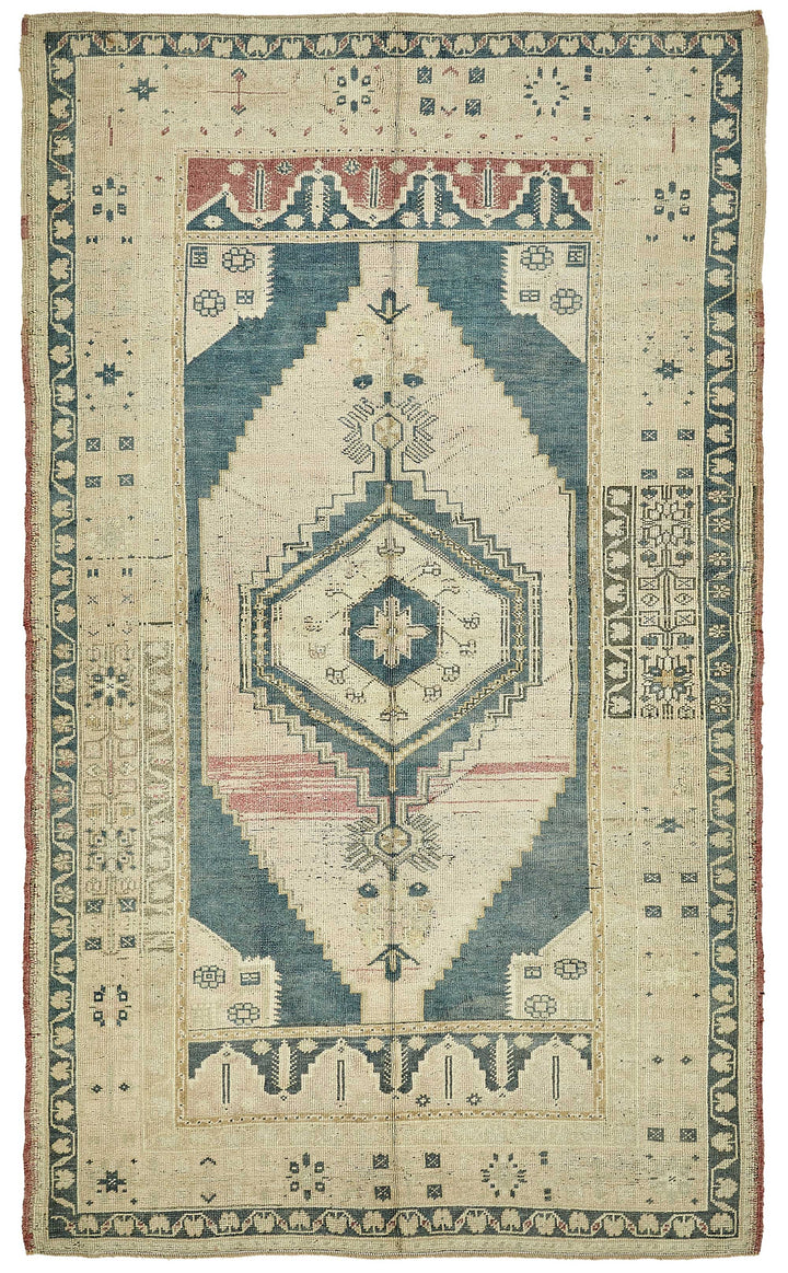 5x8 Beige Handmade Oriental Rug - 49790