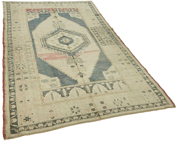 5x8 Beige Handmade Oriental Rug - 49790