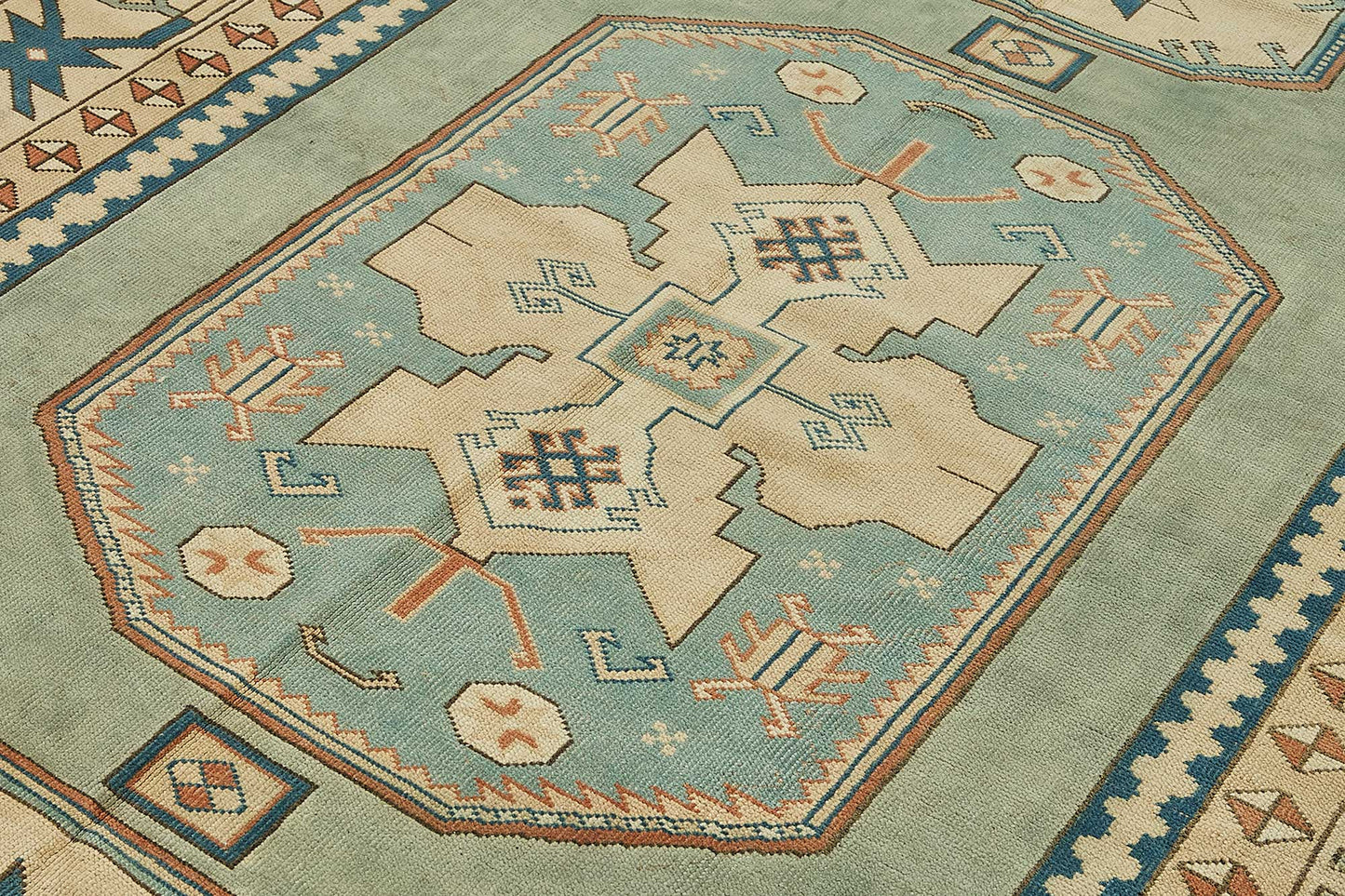 7x10 Beige Handmade Oriental Rug - 49792