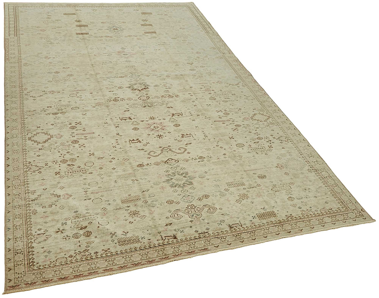 5x8 Beige Handmade Oriental Rug - 49793