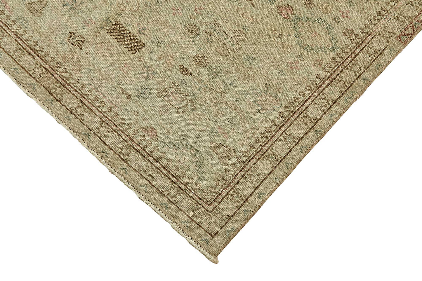 5x8 Beige Handmade Oriental Rug - 49793