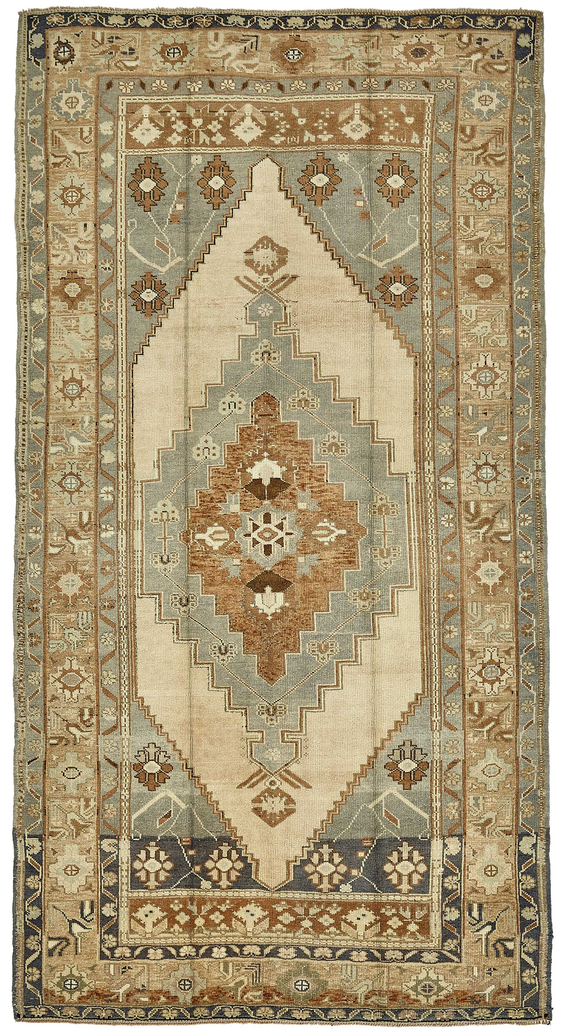 5x10 Beige Handmade Oriental Rug - 49795
