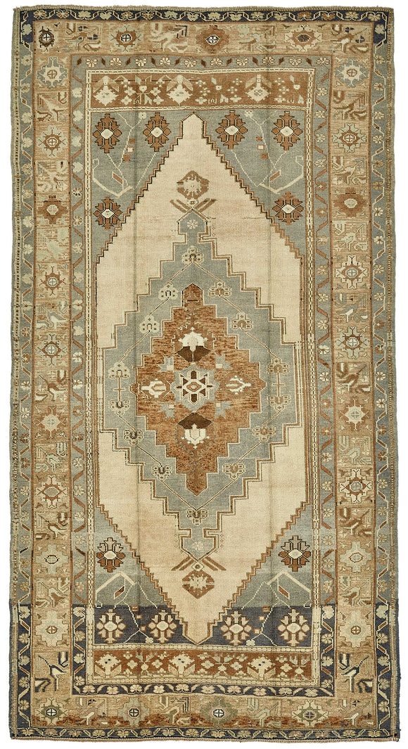 5x10 Beige Handmade Oriental Rug - 49795