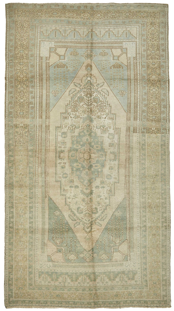 5x10 Beige Handmade Oriental Rug - 49796