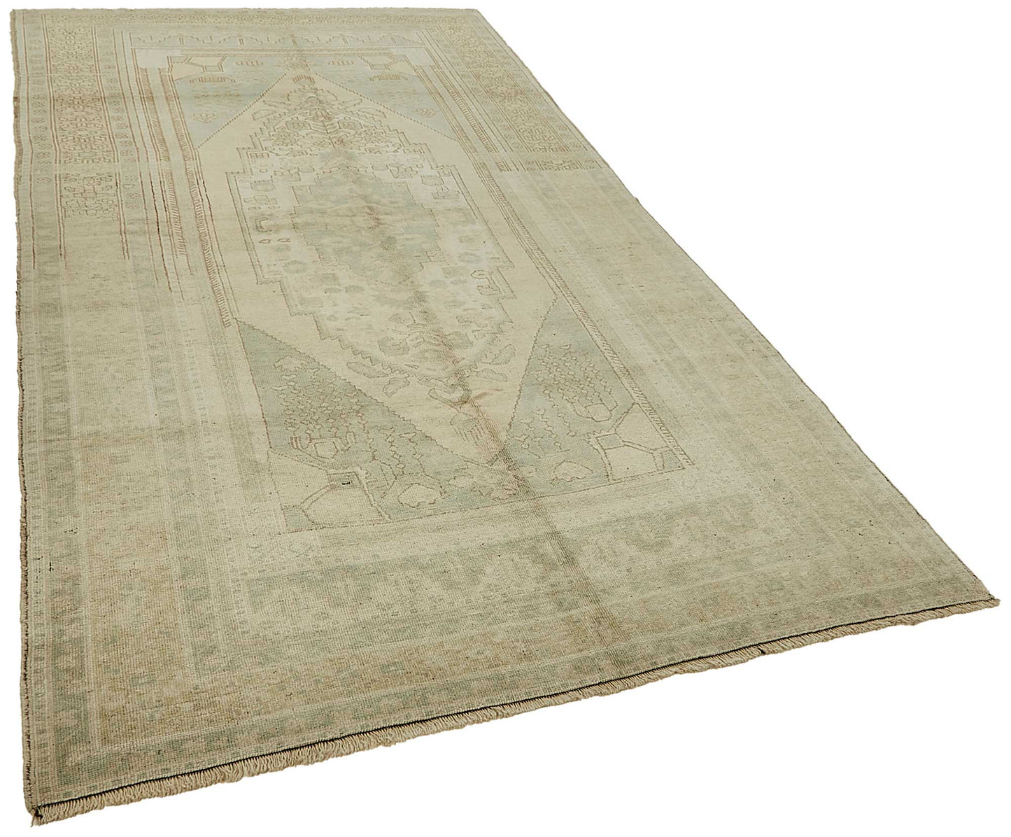 5x10 Beige Handmade Oriental Rug - 49796