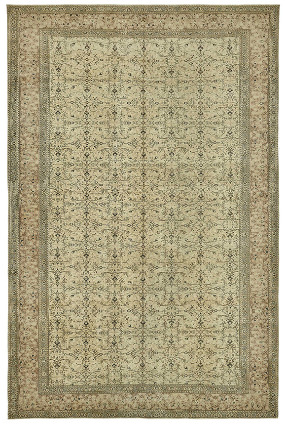 6x10 Beige Handmade Oriental Rug - 49817