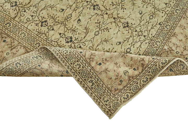 6x10 Beige Handmade Oriental Rug - 49817