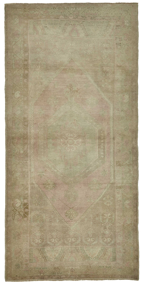 4x8 Beige Handmade Oriental Rug - 49820