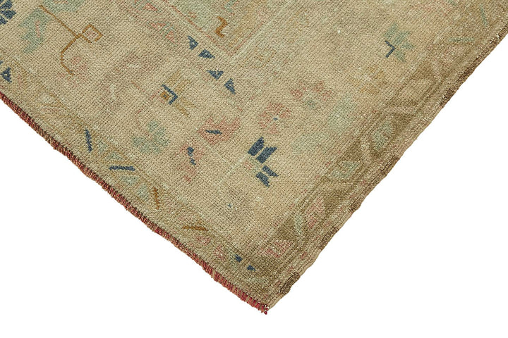 4x9 Beige Handmade Oriental Rug - 49822