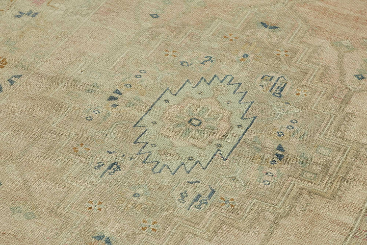 4x9 Beige Handmade Oriental Rug - 49822