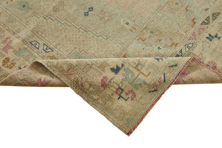 4x9 Beige Handmade Oriental Rug - 49822