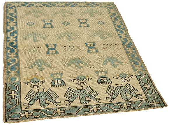 3x4 Beige Small Oriental Rug - 49836